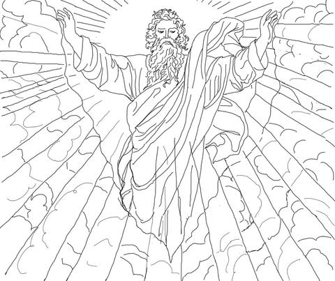 First Day Of Creation Coloring Page